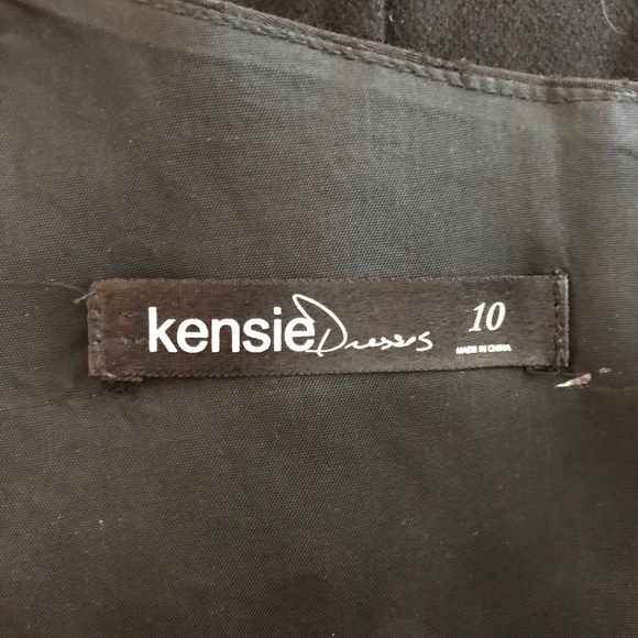 Kensie Black One Shoulder Polka Dot Dress 10 - Picture 3 of 4